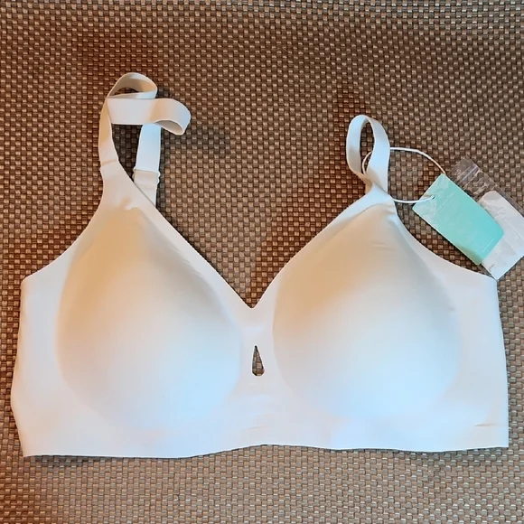 MOEOZLLO Comfort Soft Bra Seamless White Bra - Picture 3 of 5